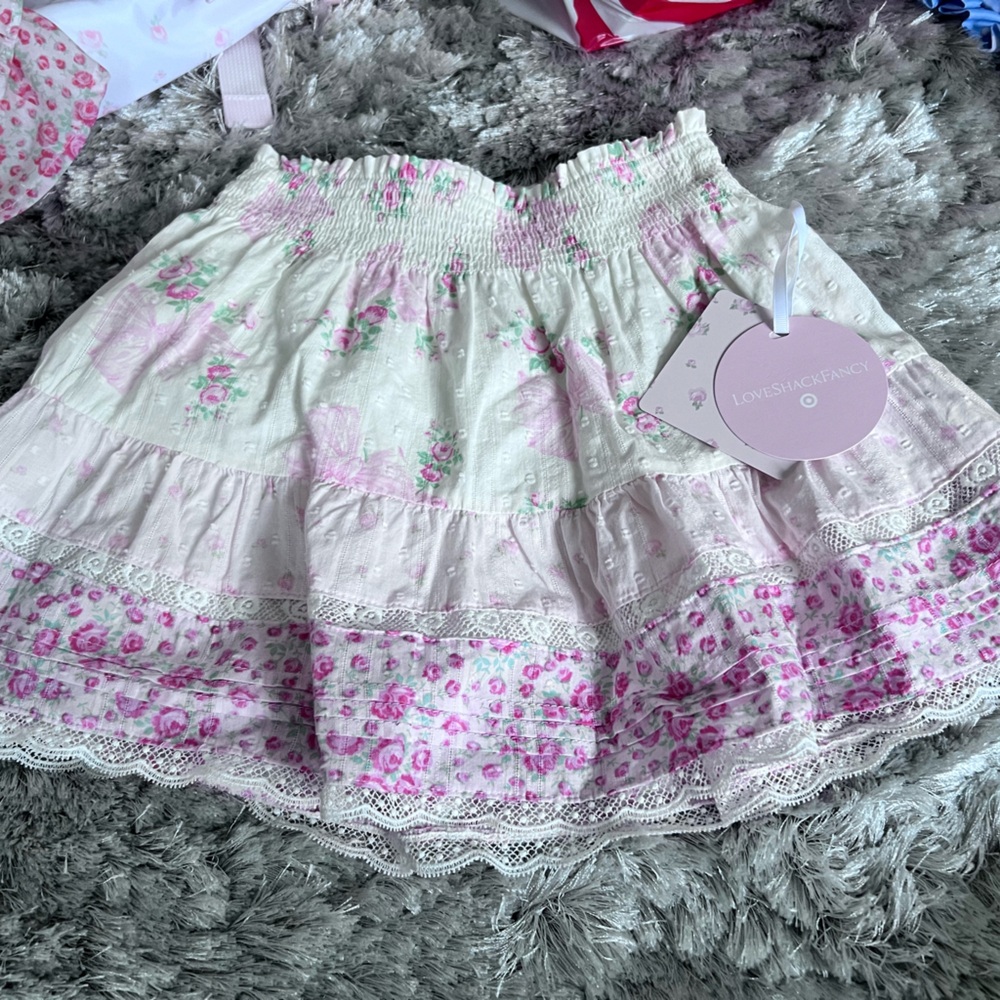 Love Shack Fancy x Target light pink skirt size 8 NWT